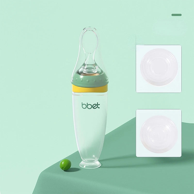 Squeezy baby bottle feeder