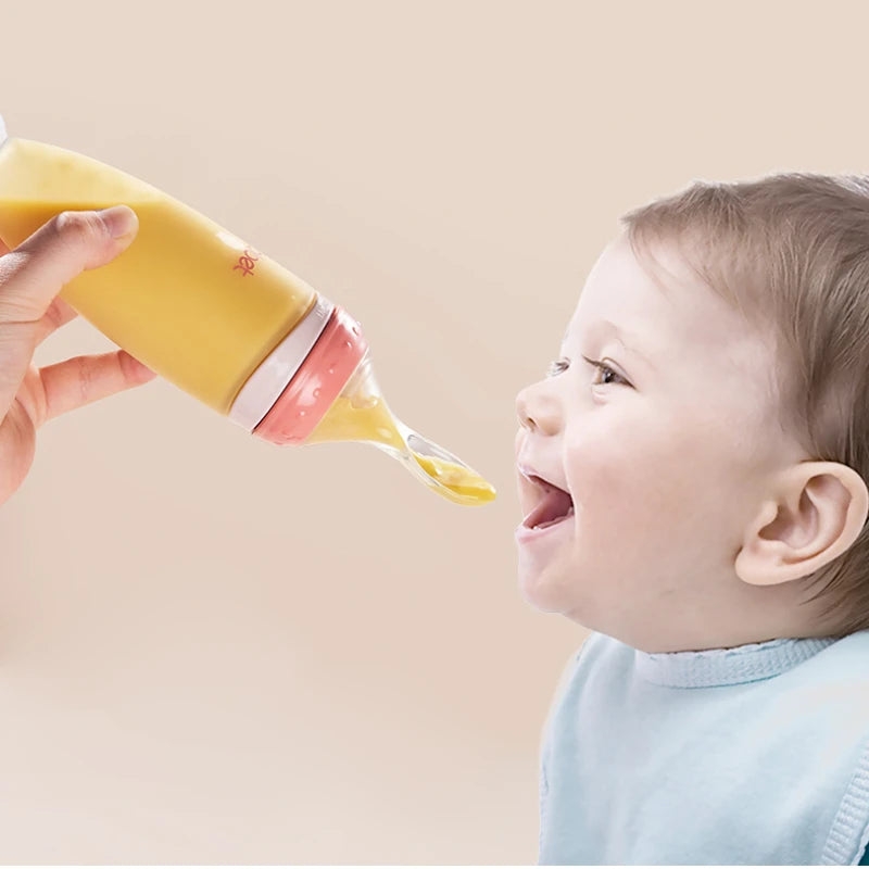 Squeezy baby bottle feeder